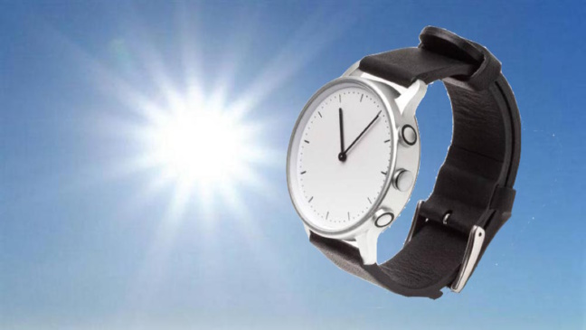 Névo : une montre connectée et solaire